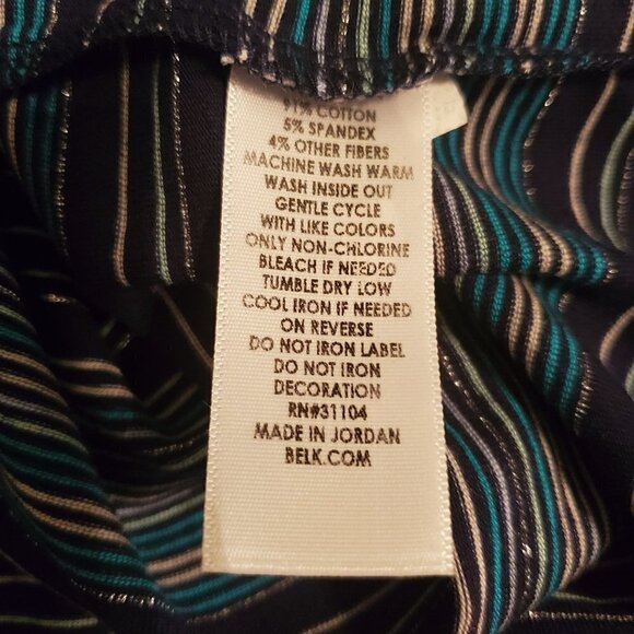 kim Rogers Black Blue Sparkle Pullover Scoop Neck Long Sleeve Top Size XXL NWT - Picture 10 of 10